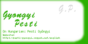 gyongyi pesti business card