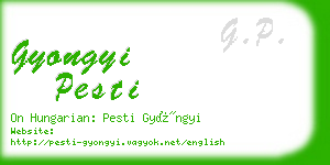 gyongyi pesti business card